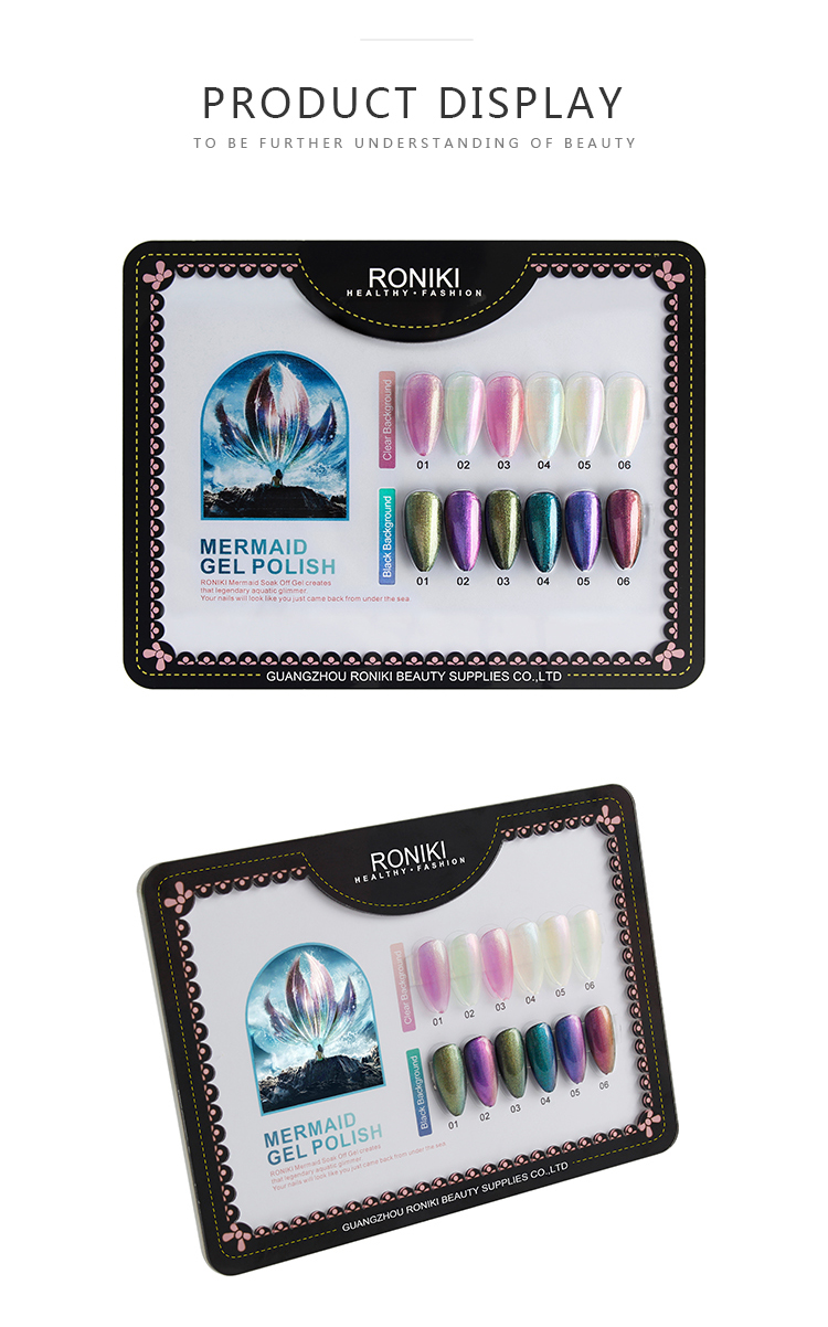 RONIKI 10ml Nail Gel Factory 12 New Rainbow Mermaid Gel