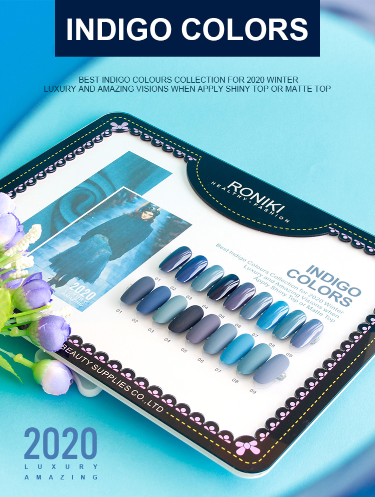 RONIKI Indigo Color UV Nail Gel Polish