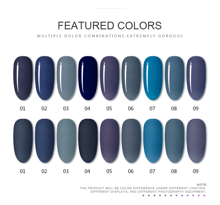 RONIKI Indigo Color UV Nail Gel Polish