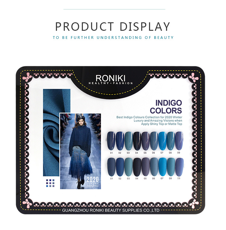 RONIKI Indigo Color UV Nail Gel Polish