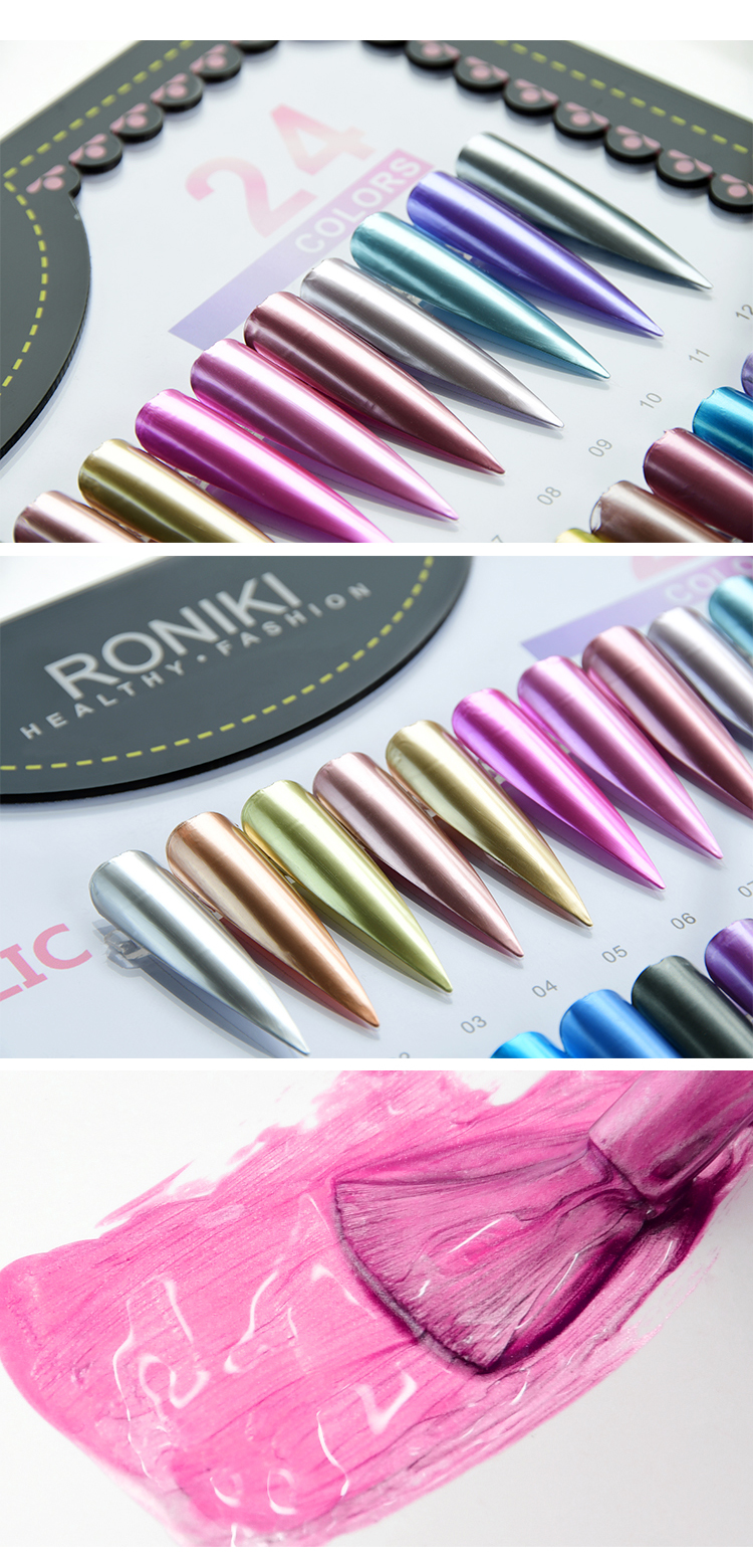 RONIKI Supply Private Label OEM Metallic Color UV Gel Nail Polish