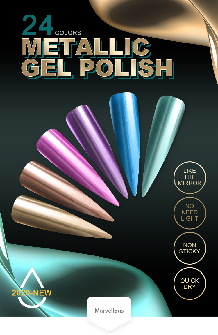 RONIKI Supply Private Label OEM Metallic Color UV Gel Nail Polish