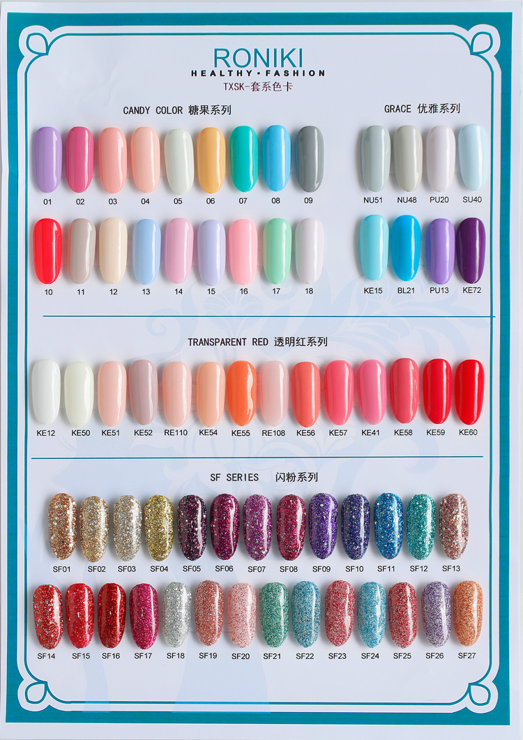 RONIKI Gel Nail Polish Custom New Bottles Colors Gel Polish Bulk Wholesale