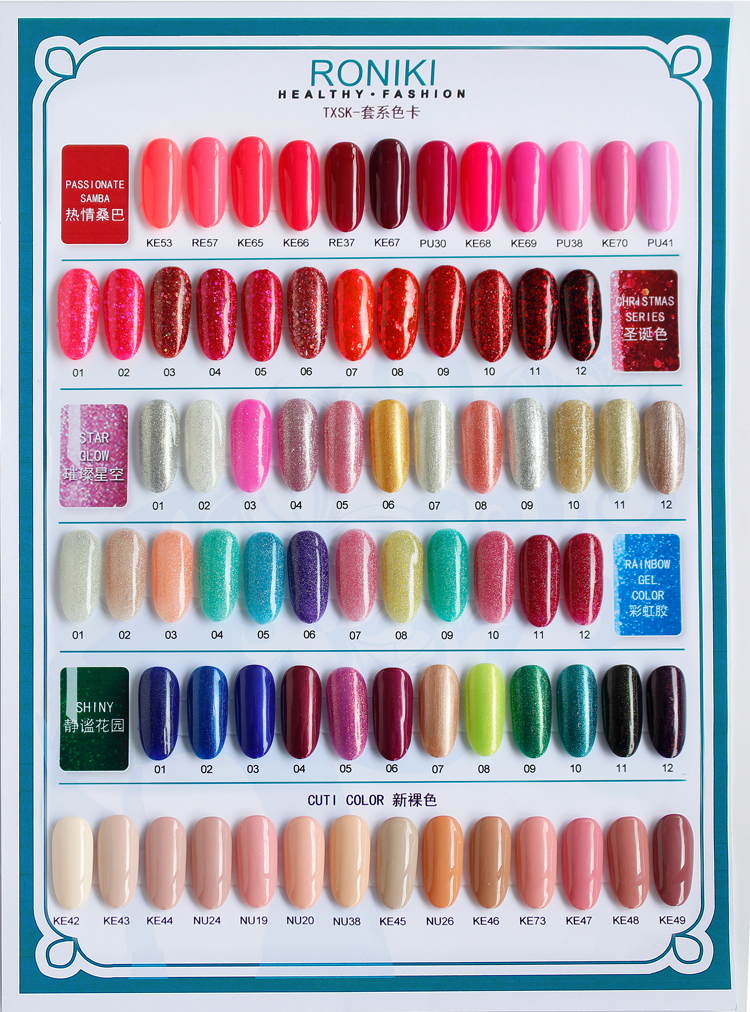 RONIKI Gel Nail Polish Custom New Bottles Colors Gel Polish Bulk Wholesale