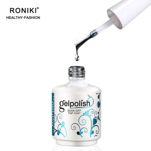 RONIKI Factory OEM ODM Clear UV Nail Gel Polish Top Coat